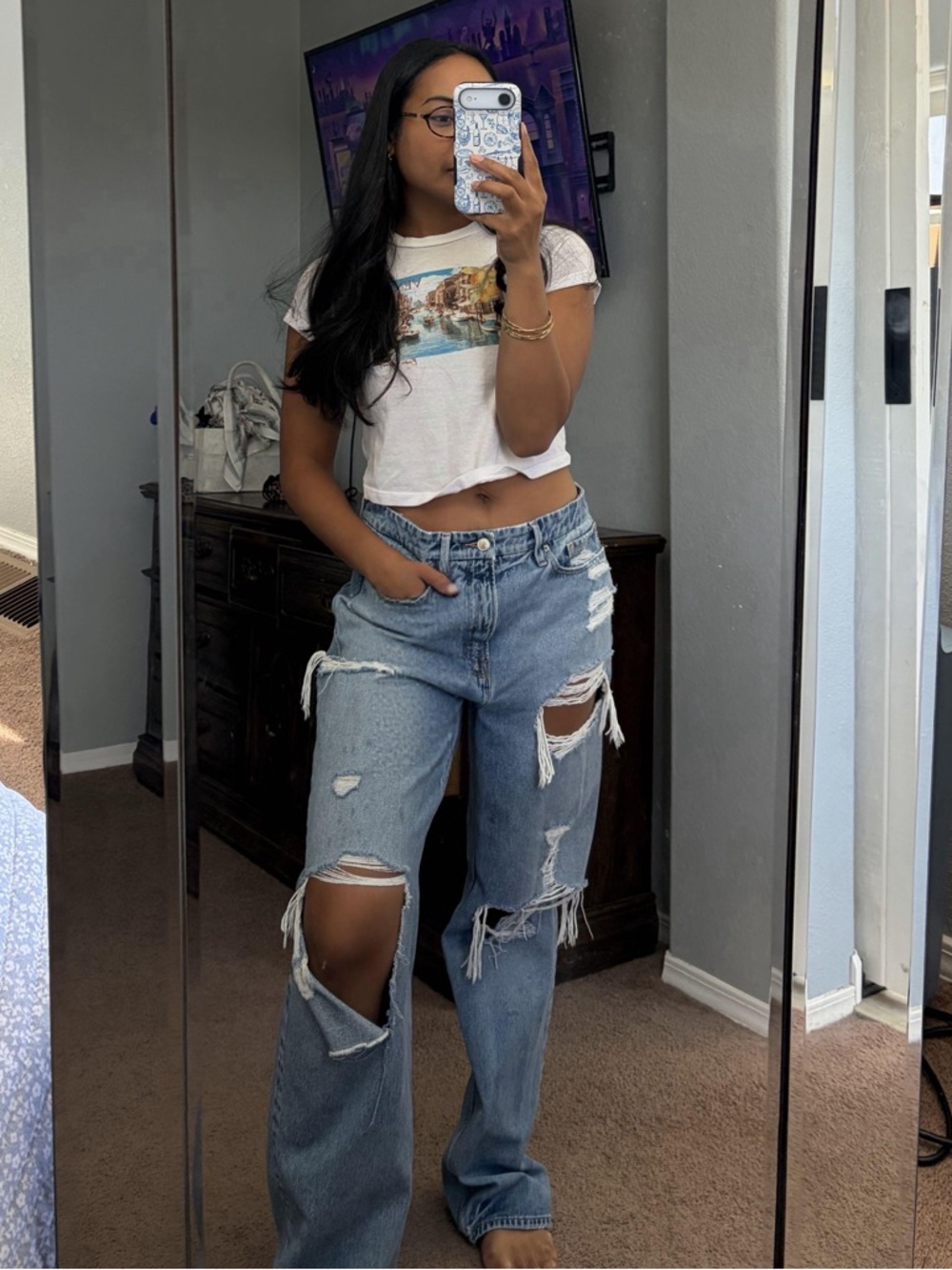 Good American Light Blue Denim High-Rise Jeans